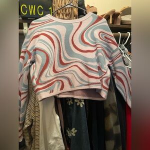 Colorful Swirl Patterned Sweater